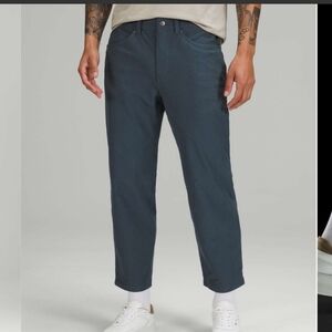 Lululemon ABC Relaxed-Fit Crop Pant Utilitech Iron Blue Ankle Stretch 32